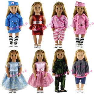 新款 18寸美国女孩衣服/服饰 American Girl Doll 娃娃套装