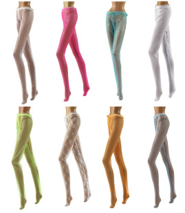 女孩玩具 FR超模心怡6分娃衣服 糖果色透视紧身打底长袜长裤 短裤