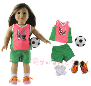 18寸美国女孩娃娃衣服American Girl 45cm洋娃娃鞋运动服配件套装