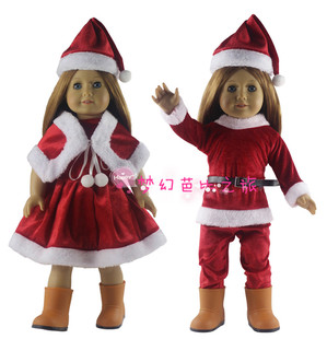 18寸美国女孩衣服 American Girl Doll 45CM 精装圣诞裙可批