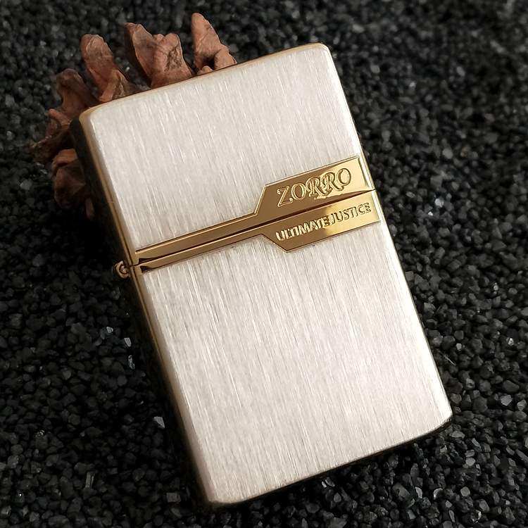 ZORRO佐罗纯铜煤油防风打火机老式拉丝复古新款七夕男士礼物刻字
