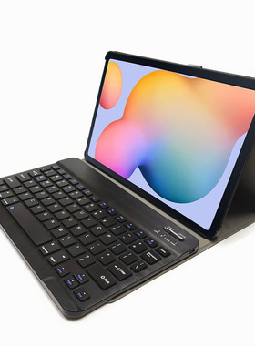 适用tabS6lite 10.4 P610 P615可拆分塑胶七彩发光无线蓝牙键盘保护套