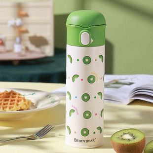 杯具熊成人保温杯女生316不锈钢水杯学生弹跳杯儿童上学杯子特价