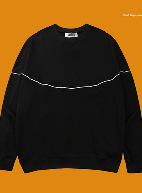 ce cav empt黑武士无帽套头卫衣男 ins超火拼接纯色日系潮牌长袖