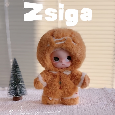 POPMART泡泡玛特Zsiga嘎子姐新款姜饼人1/8可动人偶玩具潮玩毛绒