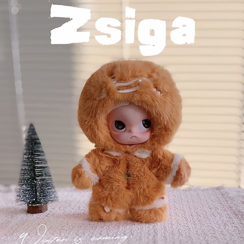 POPMART泡泡玛特Zsiga嘎子姐新款姜饼人1/8可动人偶玩具潮玩毛绒