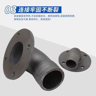 WQ污水泵出水口弯头2/2.5/3/4寸潜水排污泵泥浆水泵铸铁法兰接头