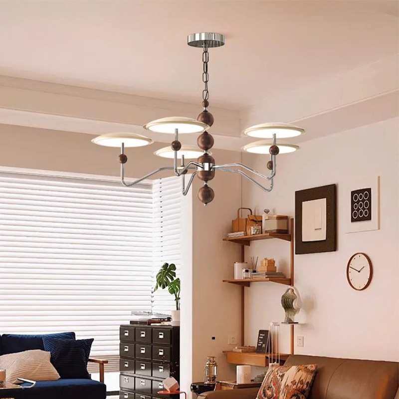 全光谱星轨飞碟灯法式复古客厅吊灯大厅灯高端大气中古卧室餐厅灯