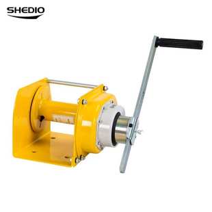 晟雕重型手摇绞盘1t2t3t手动卷扬机自锁式手动绞车钢丝绳手动葫芦