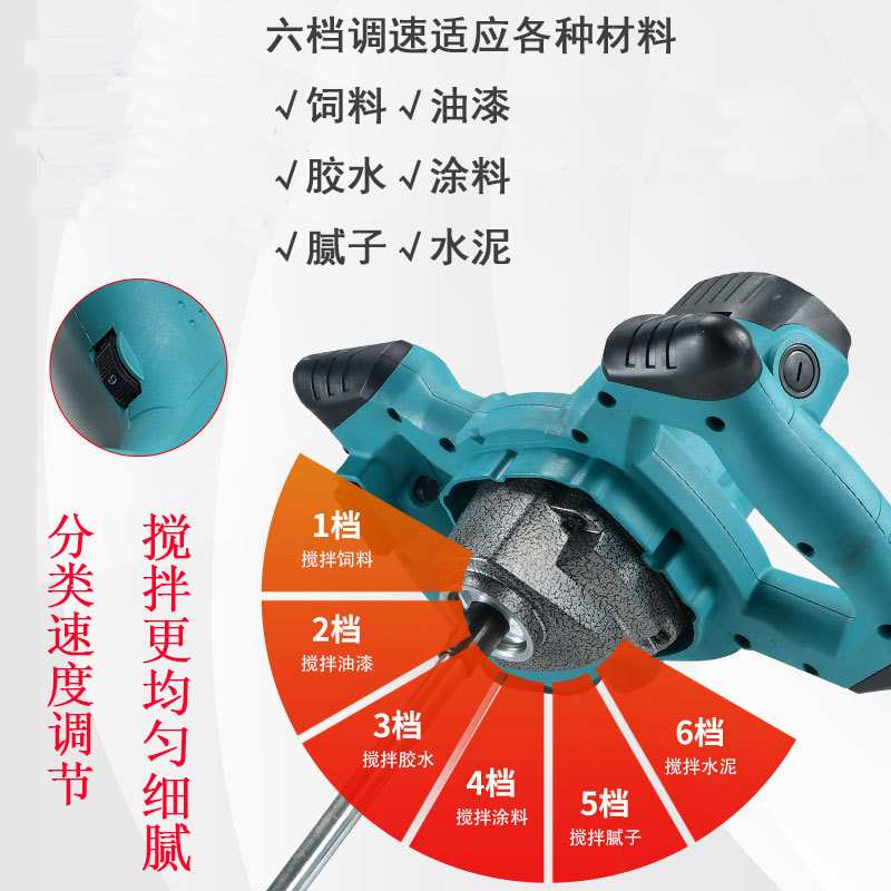 搅拌机打灰神器搅腻子粉油漆打灰机大功率电动手持工业搅拌机