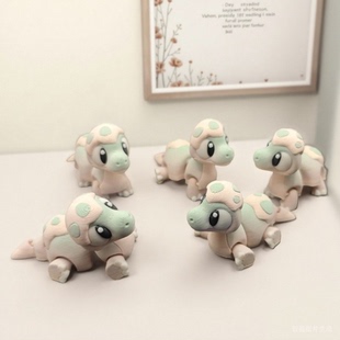 3D打印Q萌蛋壳锤头恐龙摆件可爱恐龙飞龙翼龙装饰手办创意小礼品