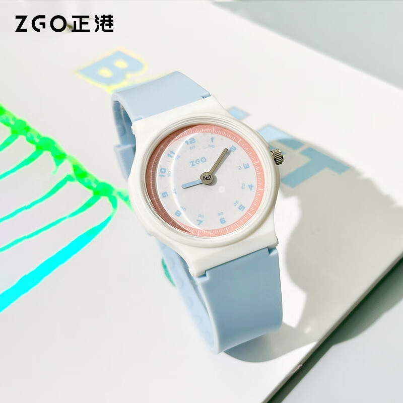 正港学生考试静音石英女表图片
