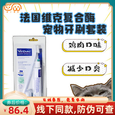 维克猫牙膏套装牙齿清洁用品宠物猫咪狗牙刷猫用刷牙除口臭可食用