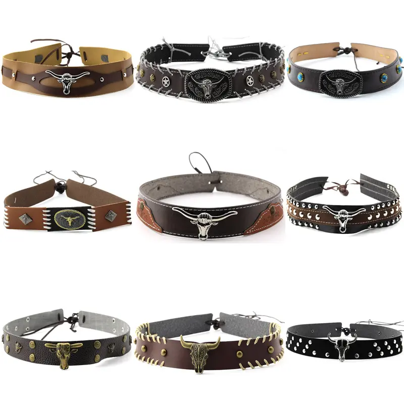 西部牛仔系列草帽皮带扣装饰欧美文艺复古创意礼帽专用帽圈皮带