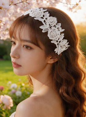 复古洛丽塔蕾丝发带FD003