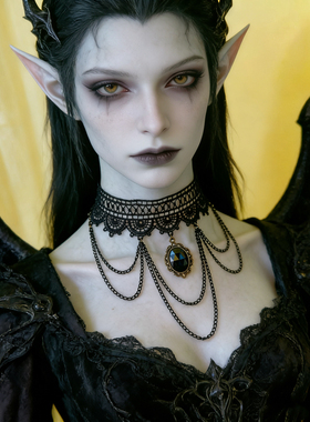 曦禾家原创choker复古lolita蕾丝项链哥特暗黑系脖圈颈链LSXL040