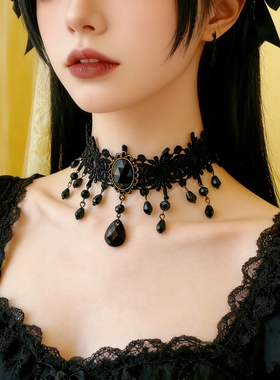 曦禾家原创choker复古lolita蕾丝项链哥特暗黑系脖圈颈链LSXL086