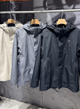 可隆KOLON SPORT  HIKE男款防风GTX软壳三合一冲锋衣LHGJ5WN073