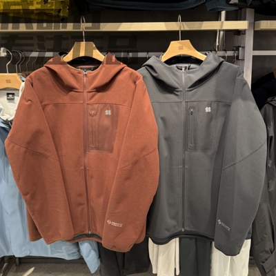 可隆KOLON SPORT男款防风GTX WINDSTOPPER抓绒连帽夹克LHWJ5WN087