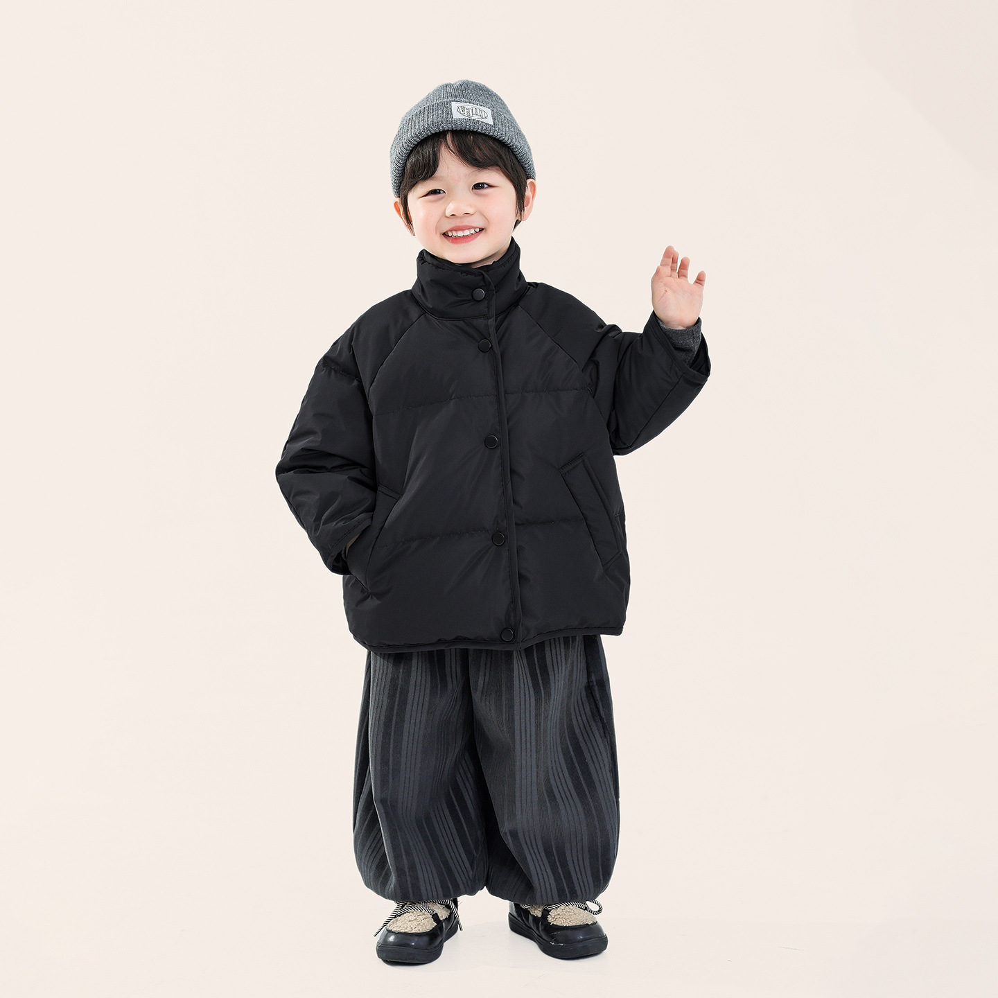 童装男童羽绒服冬装2025新款儿童韩版白鸭绒立领保暖外套宝宝上衣