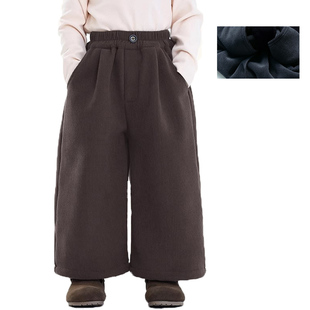 童装男童加绒裤子冬装2025新款儿童灯芯绒男宝加厚一体绒直筒裤