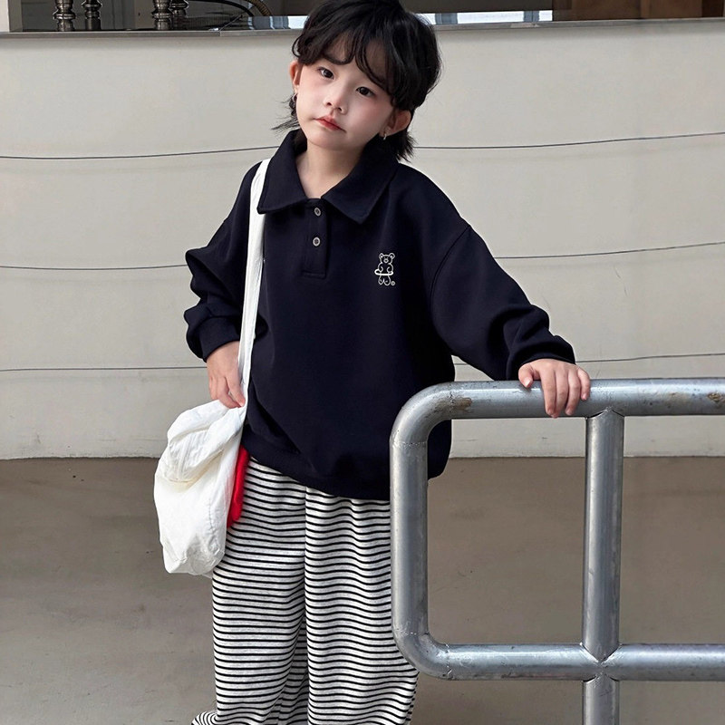 童装男童卫衣春装新款儿童韩版polo衫宽松长袖宝宝休闲上衣,童装/婴儿装/亲子装,儿童POLO衫,淘宝优惠券,粉丝福利购,淘宝优惠卷