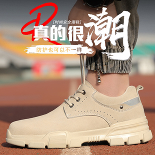 劳保棉鞋 轻便防臭女牛筋底软底耐磨防砸防刺穿工地电焊工工作 男士
