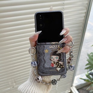 适用华为PuraX折叠屏手机壳荣耀MagicVFlip2小米MixFlip2壳膜一体茉莉三星zflip7摩托罗拉50支架FE斜跨50手链