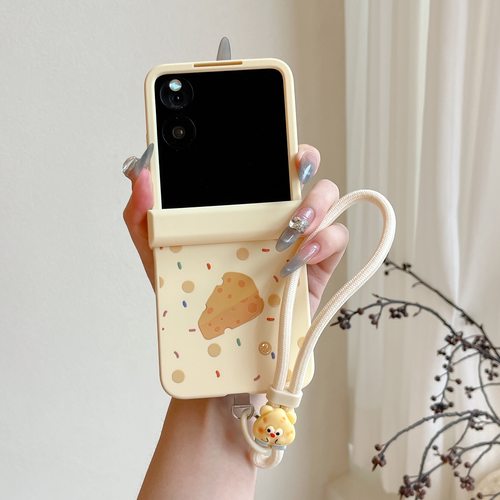 适用华为PuraX折叠屏小米MixFlip2手机壳膜一体荣耀MagicVFlip2全包6摩托罗拉Razr50三星zflip7斜跨手绳Ultra