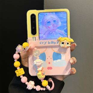 适用折叠屏华为Purax小米MixFlip2手机壳膜一体荣耀MagicVFlip2三星zflip7摩托罗拉Razr60哭娃pocket手链50