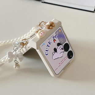 适用小米MixFlip2手机壳膜一体华为Purax折叠屏荣耀MagicVFlip2包中轴摩托罗拉Razr50三星zflip7 6斜跨挂绳