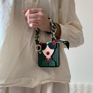 适用Purax华为pocket2手机壳小米MixFlip2折叠屏保护外壳nova荣耀magicV摩托罗拉50斜跨手挂绳60三星ZFlip7FE