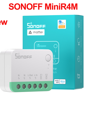 Sonoff Minir4m Matter协议mini wifi智能开关通断器兼容Home Kit