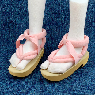 甘露寺蜜璃 cos木屐万圣节cos鞋子二人字拖软底舒适日式拖鞋