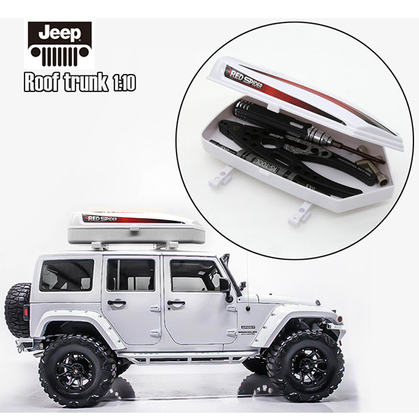 攀爬车1:10 仿真行李箱TRX4 D90 SCX10三代车架行李箱 配件盒R43