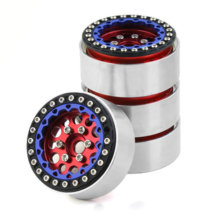 trx4 RC攀爬车 10遥控车升级配件SCX10 1.9金属圆孔花边轮毂通用1