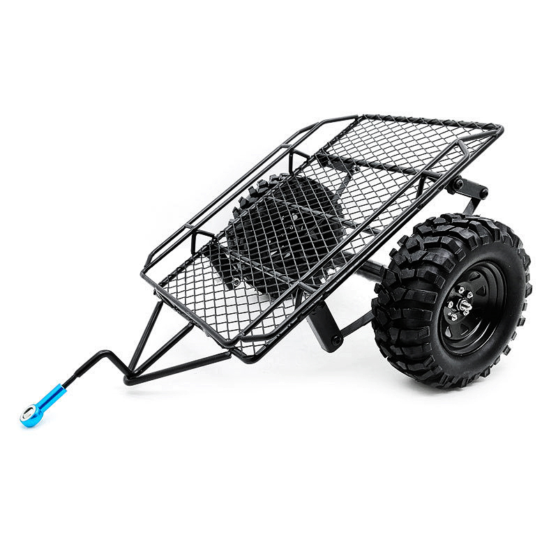 1/10攀爬车改装仿真拖车 金属小拖车金属轮毂一套 T4 SCX10 易控