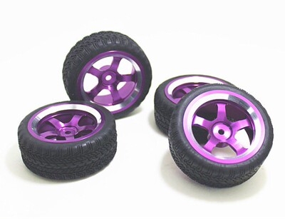 HSP 无限 94123 94122金属轮胎 带胎皮 铝合金轮毂 京商FW06 轮胎