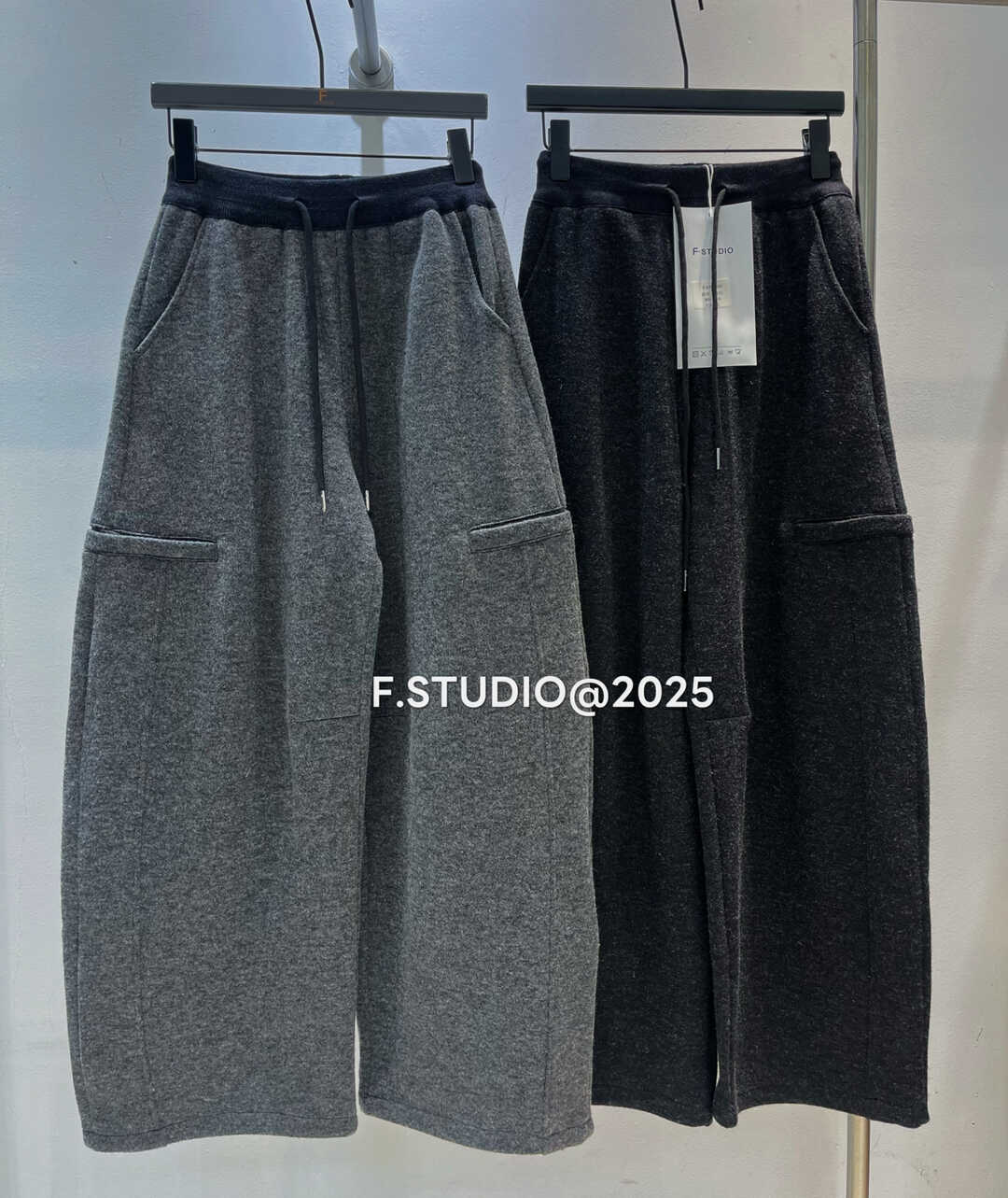 冬上新加绒加厚简约气质百搭休闲裤  3101#  WHT