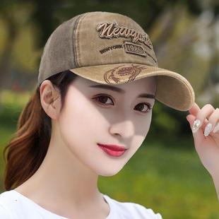 牛仔帽女士韩版潮刺绣时尚百搭户外休闲春秋季新款防晒太阳帽个性