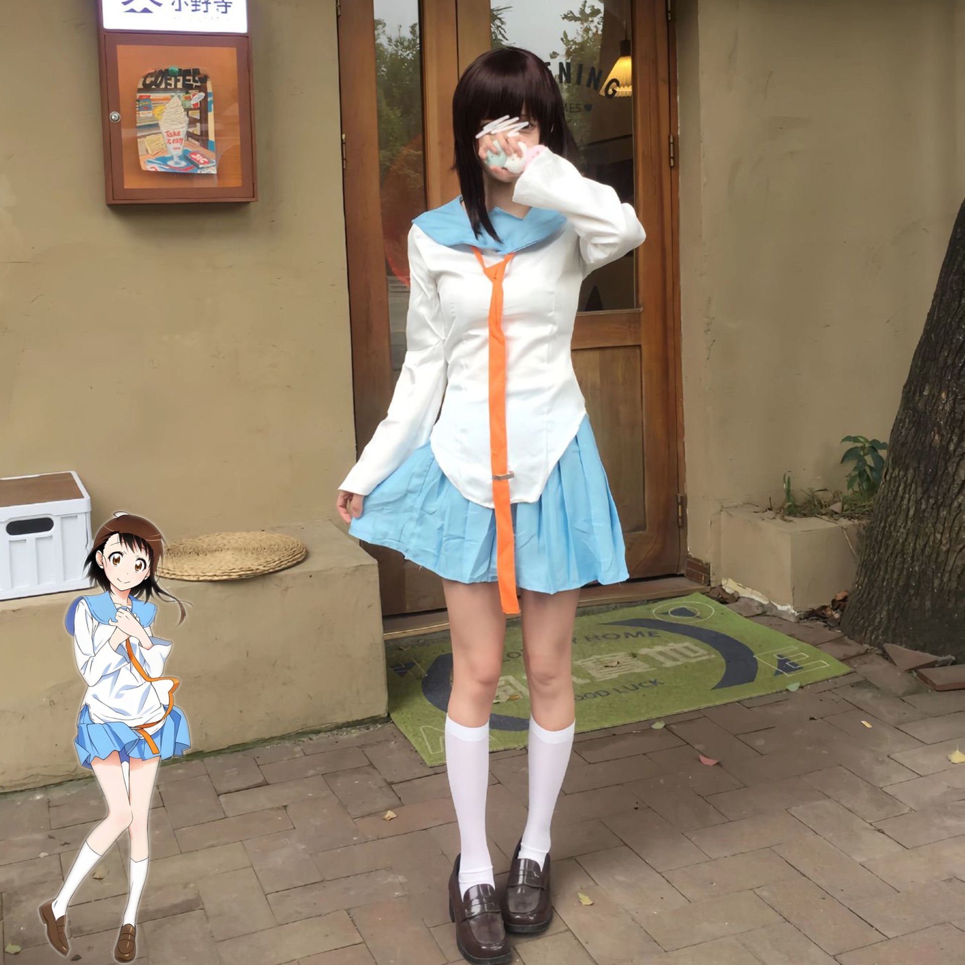 伪恋COS 桐崎千棘cos小野寺小咲cos水手服JK制服学院风学生套装
