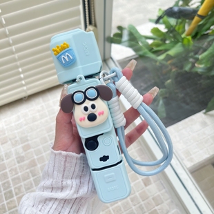 适用大疆pocket3保护壳女生带挂绳可爱硅胶相机保护套p3防摔外壳