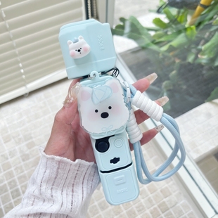 可爱西高地适用大疆pocket3硅胶套保护壳口袋云台运动配件手绳女