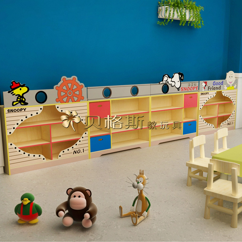 史努比组合柜儿童储物分类柜幼儿园卡通造型组合柜收纳柜玩具柜