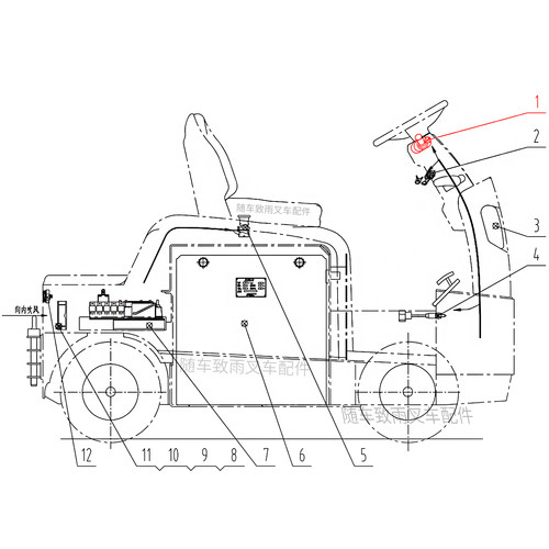蓄电池牵引车组合开关JH150-700020-000杭叉QDD20-AC1 A 2 4 6T