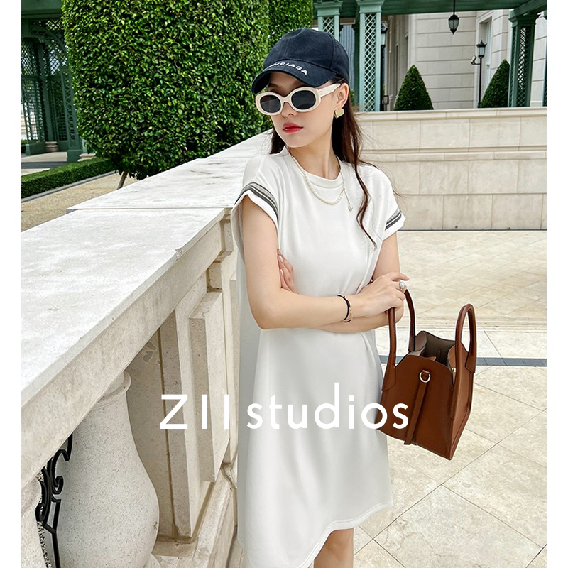 Z11休闲宽松显瘦短袖T恤连衣裙女