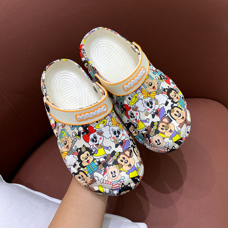 春季洞洞鞋情侣新款包头