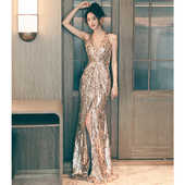 高级感party礼服晚宴生日高端轻奢小众法式 富家千金主持人晚礼服