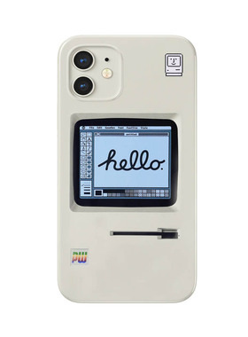 模拟复古电脑手机壳17pro适用于苹果16pro创意15全包软壳14拟物13情侣17promax硅胶14pro液态15pro可安卓定制