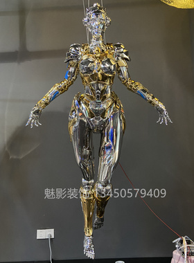 电镀大型KTV酒吧摆件玻璃钢潮流